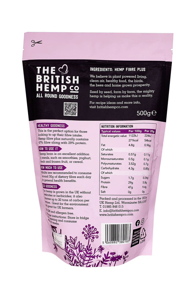 HEMP FIBRE PLUS 500g The British Hemp Company